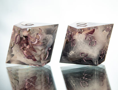 Creeping Fog - 7 Piece Handmade Resin Dice