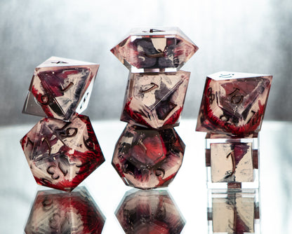 Blood Lich - 7 Piece Handmade Resin Dice