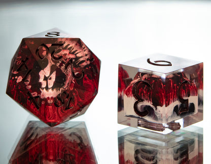 Blood Lich - 7 Piece Handmade Resin Dice