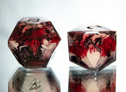 Blood Lich - 7 Piece Handmade Resin Dice