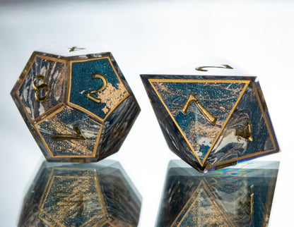 Seafarer - 7 Piece Handmade Resin Dice