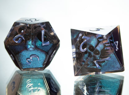 Will-O'-Wisp - 7 Piece Handmade Resin Dice