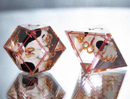 Feeling Lucky- Alt 7 Piece Handmade Resin Dice