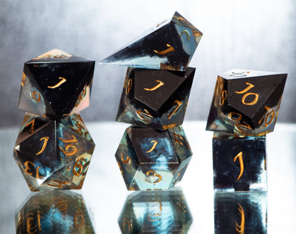 Into the Unknown - Alt 7 Piece Handmade Resin Dice