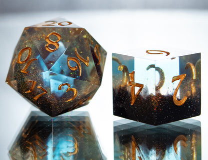 Into the Unknown - Alt 7 Piece Handmade Resin Dice