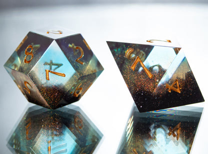 Into the Unknown - Alt 7 Piece Handmade Resin Dice