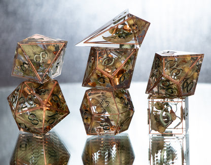 Preserved Garden - Alt 7 Piece Handmade Resin Dice