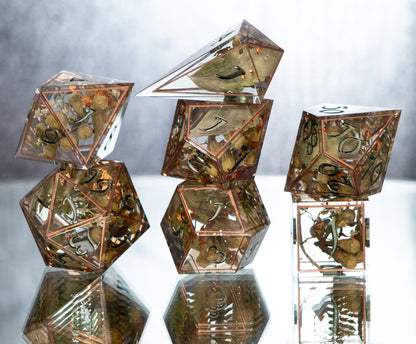 Preserved Garden - Alt 7 Piece Handmade Resin Dice