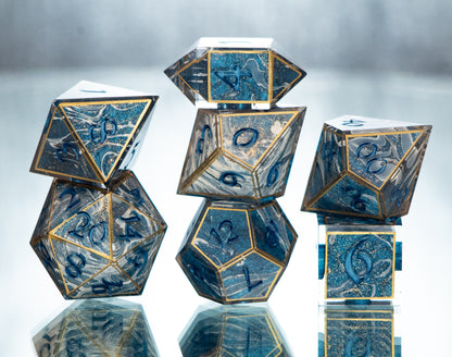 Seafarer - 7 Piece Handmade Resin Dice