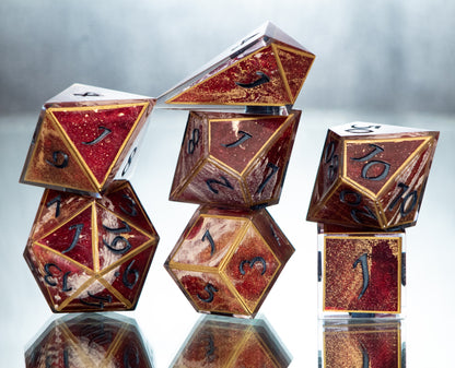 Romanced the Vampire - Alt 7 Piece Handmade Resin Dice