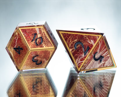 Romanced the Vampire - Alt 7 Piece Handmade Resin Dice