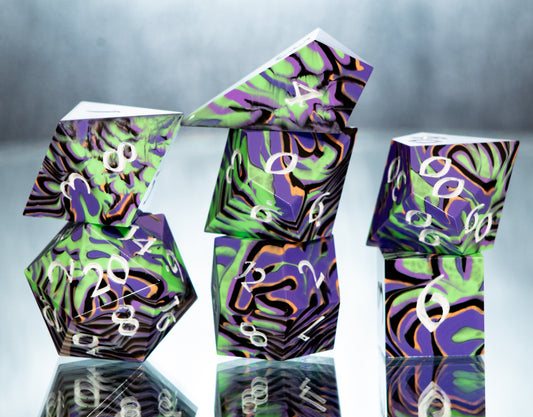 Oogie Boogie: Alt 7 Piece Handmade Resin Dice