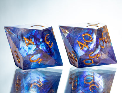 Inky Depths - Alt 7 Piece Handmade Resin Dice