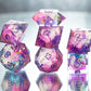Clouds of Fate- 7 Piece Handmade Resin Dice