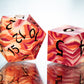 Lesbian Pride Dirty Pour: 7 Piece Handmade Resin Dice