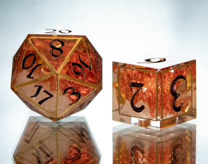 Dragon's Hoard - 7 Piece Handmade Resin Dice