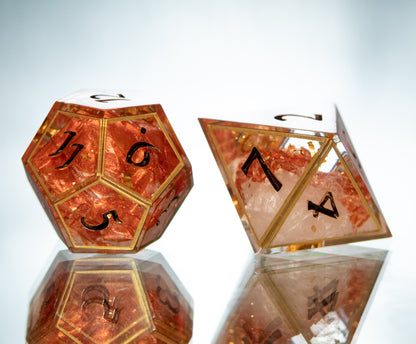 Dragon's Hoard - 7 Piece Handmade Resin Dice