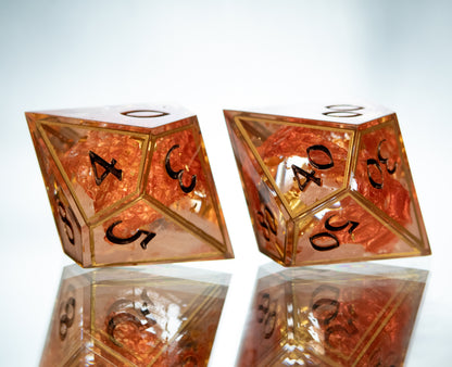 Dragon's Hoard - 7 Piece Handmade Resin Dice