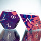 Bi Pride Dirty Pour: 7 Piece Handmade Resin Dice