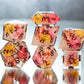Sapphic Sunset - 7 Piece Handmade Resin Dice