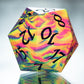 Neon Rainbow - Chonk Extra Large D20