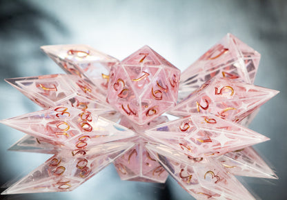 Magical Girl - Sharp 7 Piece Handmade Resin Dice