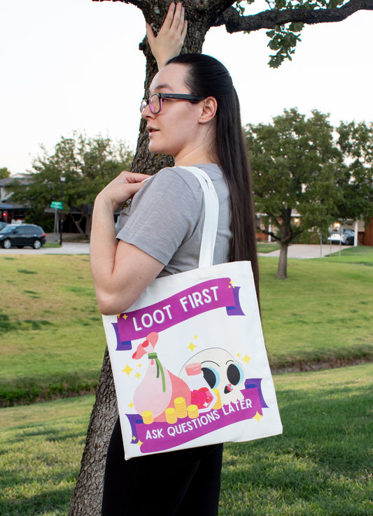 Loot First Tote Bag