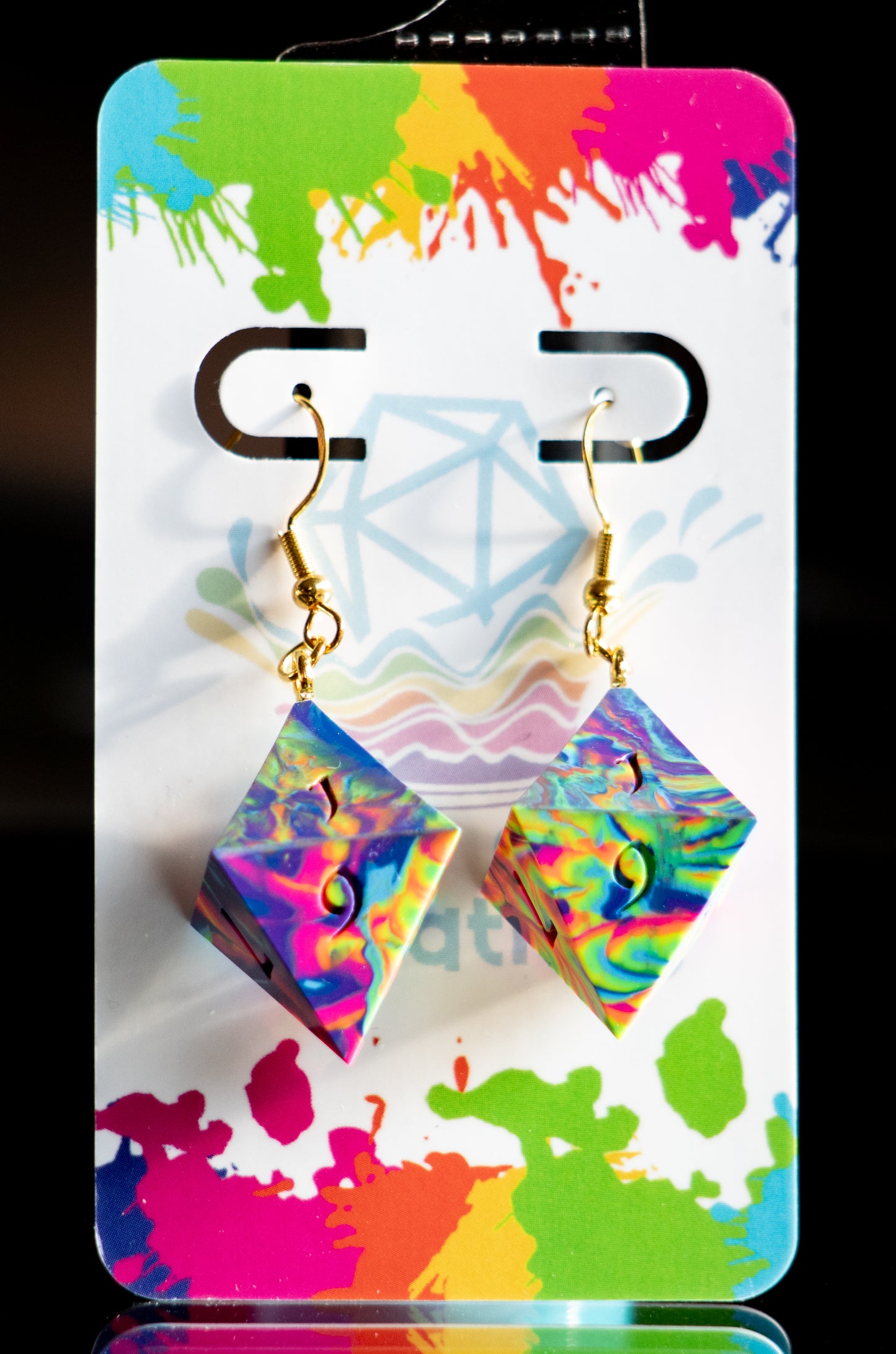 D8 Neon Rainbow Earrings
