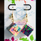 D6 Neon Rainbow Earrings