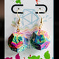 D12 Neon Rainbow Earrings