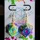 D20 Neon Rainbow Earrings