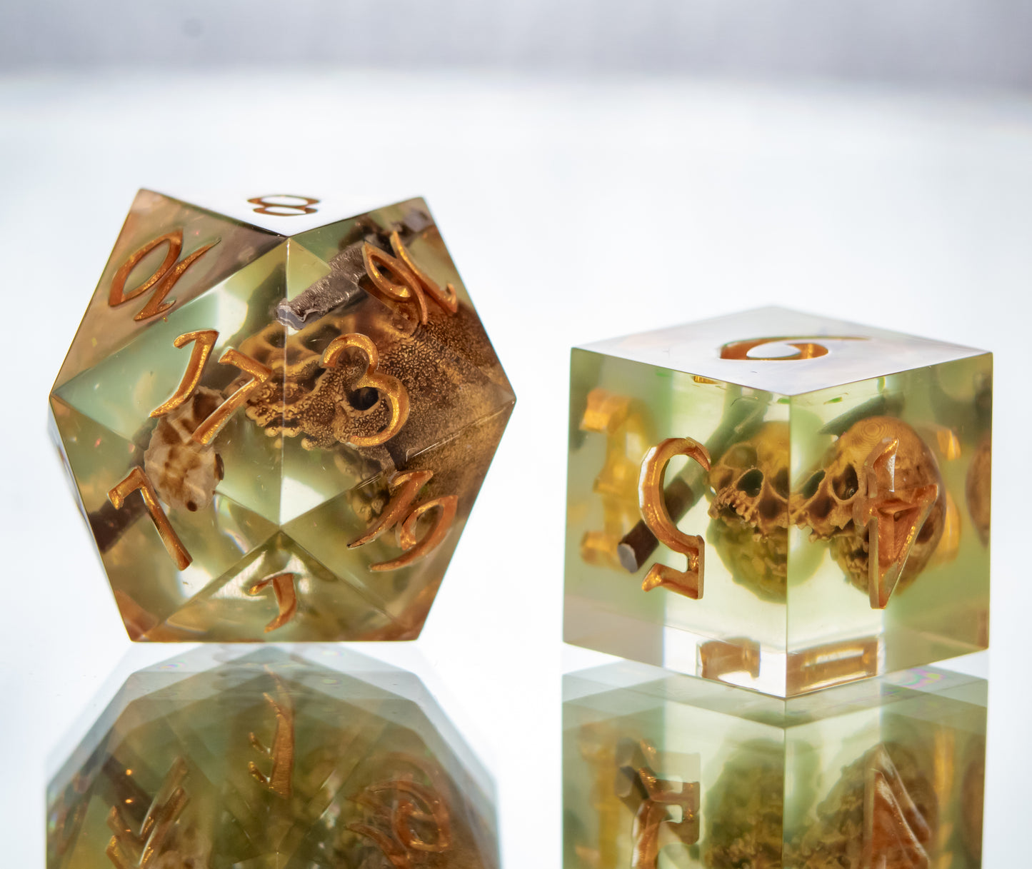 Gelatinous Fate - 7 Piece Handmade Resin Dice