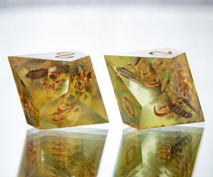 Gelatinous Fate - 7 Piece Handmade Resin Dice