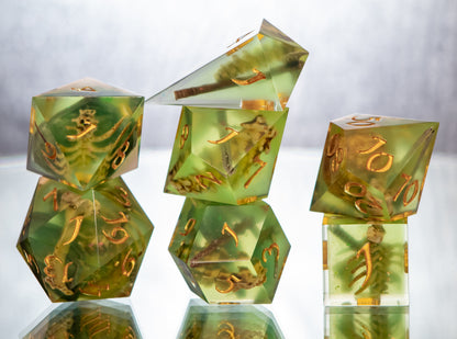 Gelatinous Fate - Alt 7 Piece Handmade Resin Dice