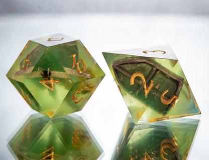 Gelatinous Fate - Alt 7 Piece Handmade Resin Dice