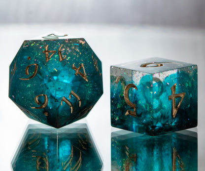 Lifestream - Alt 7 Piece Handmade Resin Dice