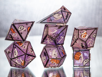 Spooky Ooky - Alt 7 Piece Handmade Resin Dice