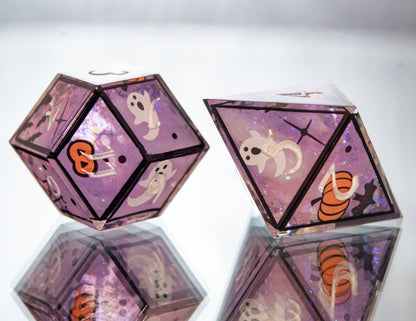 Spooky Ooky - Alt 7 Piece Handmade Resin Dice