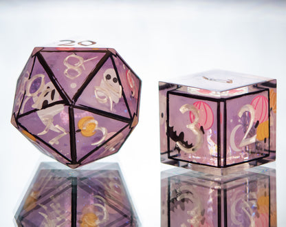 Spooky Ooky - 7 Piece Handmade Resin Dice