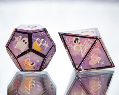 Spooky Ooky - 7 Piece Handmade Resin Dice