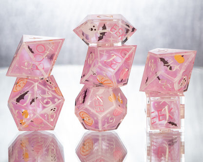 Pastel Goth - 7 Piece Handmade Resin Dice