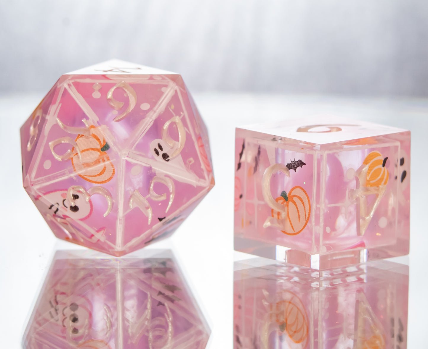 Pastel Goth - 7 Piece Handmade Resin Dice