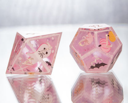 Pastel Goth - 7 Piece Handmade Resin Dice