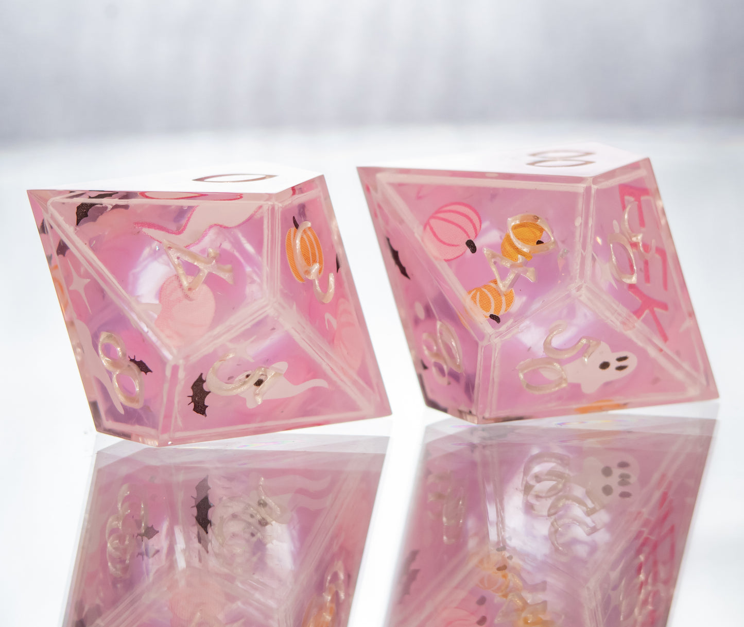 Pastel Goth - 7 Piece Handmade Resin Dice