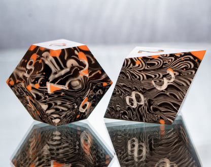 Trick or Treat - Alt 7 Piece Handmade Resin Dice