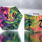 Neon Rainbow Dirty Pour: Alt 7 Piece Handmade Resin Dice