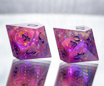 Clouds of Fate- 7 Piece Handmade Resin Dice