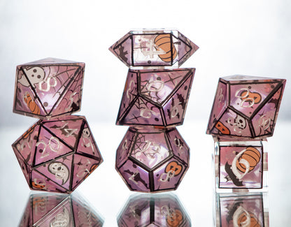 Spooky Cuties - 7 Piece Handmade Resin Dice