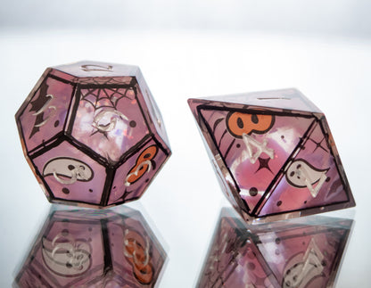 Spooky Cuties - 7 Piece Handmade Resin Dice