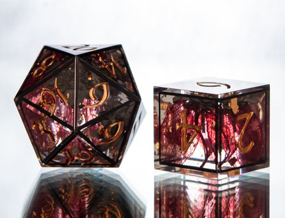 Dark Solarium - Alt 7 Piece Handmade Resin Dice